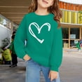 thumbnail image 2 of KAUOD Teen Girls Crew Neck Sweatshirts Cute Heart Print Long Sleeve Pullover Tops Clothes Kids Cotton Soft Walking Hoodies, 2 of 6