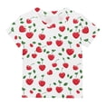 thumbnail image 6 of Ugoldhm Girls Short Sleeve Tops Lightweight Tees Casual Cute Print Crew Neck Summer T-Shirts Kids Clothing Size 3-14, 6 of 7