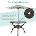 thumbnail image 6 of MEETWARM 5-Piece Outdoor Patio Dining Set, All-Weather Cast Aluminum Patio Conversation Set with 4 Cushions Swivel Rocker Chairs for Backyard Garden Deck and 38.5" Round Table, 2.2" Umbrella Hole, 6 of 7