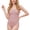 Pink/Dots, variant on Cotton Button Crotch Women Sling Onesie Bodysuit Pajamas Romper Pink M