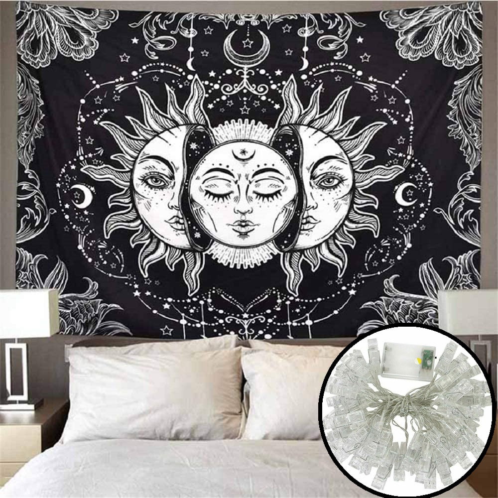 Tapestry Sun Star Turquoise God Poster Wall Hanging Home Decor Dorm Moon Hippie 