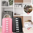 thumbnail image 6 of Large Capacity Travel Laundry Bag Drawstring Closure Dirty Clothes Organizer Holds Laundry Hamper For Home Vacation Laundry Basket Blue 36*24*24 In, 6 of 9