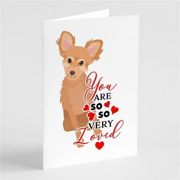 Chihuahua Fawn so Loved Greeting Cards and Envelopes Pack of 8 7 in x 5 in