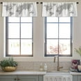 thumbnail image 4 of LALILO Kitchen Curtain Valance Earth World Map White Map World Rod Pocket Window Curtain 52"x 18" Set of 2, 4 of 7