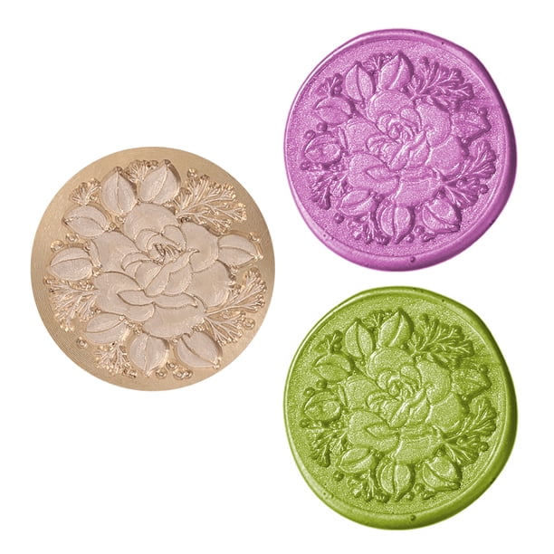 Cuadros Decorativos Sello de cera de 25 mm Sello de planta antigua Sello de cera Sello de álbum de recortes Cabeza (F) Likrtyny embutido en tela