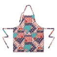 thumbnail image 2 of Pioneer Flower Floral Print Pattern Apron for Women and Men, Cotton Linen Waterproof with Pockets, Adjustable, 33x27 Inch for Kitchen, Gardening, BBQ, Salon, 2 of 6