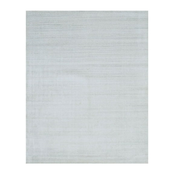 EORC Ivory Handmade Wool & Viscose Transitional Urban Rug, 5' x 8'-Color:Ivory,Material:Wool & Viscose