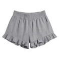 thumbnail image 4 of Admvng Womens Ruffled Hem Shorts Elastic Waist Casual Fit Everyday Wear, 4 of 5