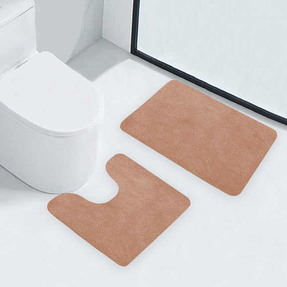 YIMWNYI 2 Piece Bathroom Floor Mat Set, Non-Slip Absorbent Carpet, Anti-Dirty Toilet Mats, Stylish Bathroom Decor, Easy to Clean Bath Rugs