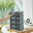 thumbnail image 4 of Bathroom Towels 5 Pcs Bath Towels Set For Bathroom Thick Soft Absorbent Towel Set Of 5 Household Wash Face Gift Towel Hand Towels, 4 of 5