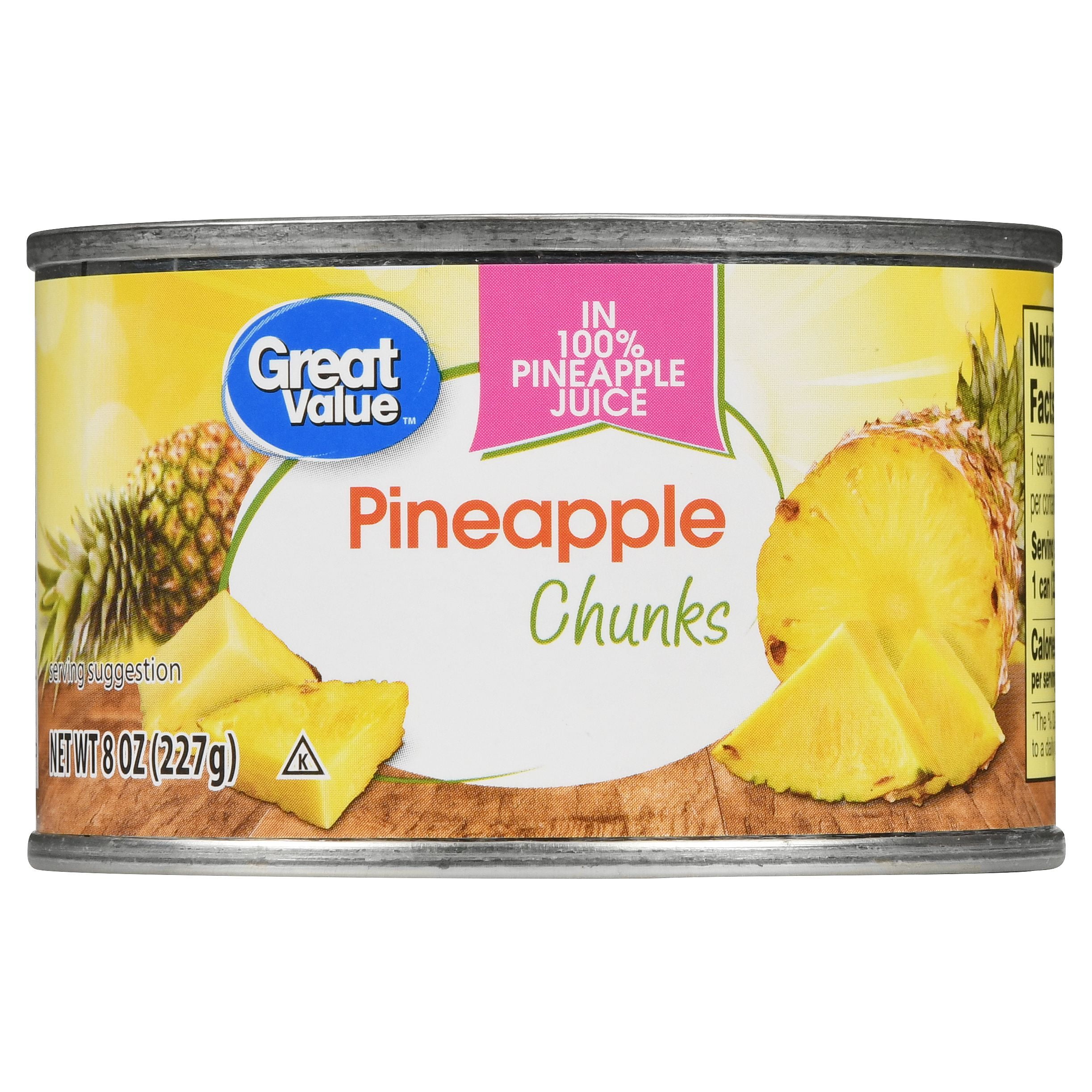 Great Value Canned Pineapple Chunks in 100% Juice