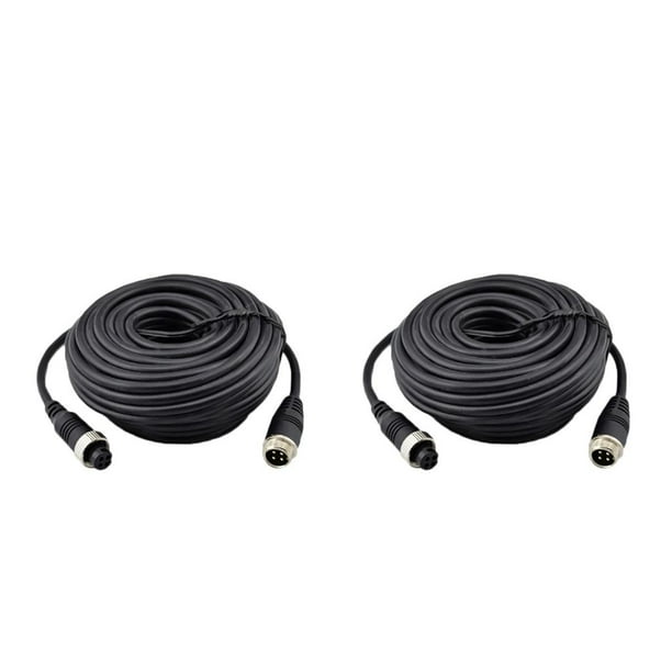 2pcs Cable De Extensión De Video De La Cámara De Respaldo Para El Vehículo Monitor De Cámara De Respaldo Sistema De Estacionamiento Con Vista Posterio Macarena Cable de la cámara de visión trasera