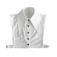 thumbnail image 3 of Baqcunre Detachable Collar for Women,Women Solid Shirt Detachable Blouse with False Collar Half Elastic Waist Shirt Collar White, 3 of 8