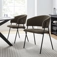 thumbnail image 2 of Side Dining Chair, Set of 2, Black, Fabric, Bar Pub Cafe Bistro Dining Kitchen Hospitality Restaurant, Modern Contemporary, HB37469, 2 of 10