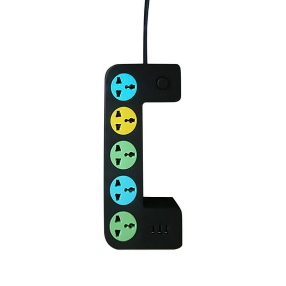 Travel Power Strip with Usb Ports Travel Power Strip,6.56Ft Extension Cord with 3 Usb Ports and 5-Outlet,Ultra-Compact Wide Spaced Multi Outlets Plugs Sockets,Room,For Room,Work