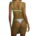 thumbnail image 4 of Women Summer Swimsuit Cover Ups Diamonds Glitter Fishnet Hollow Out Sleeveless Beach Dress, 4 of 6