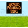 thumbnail image 1 of World Famous Bbq (18" x 24") Yard Sign, Includes Metal Step Stake, 1 of 6