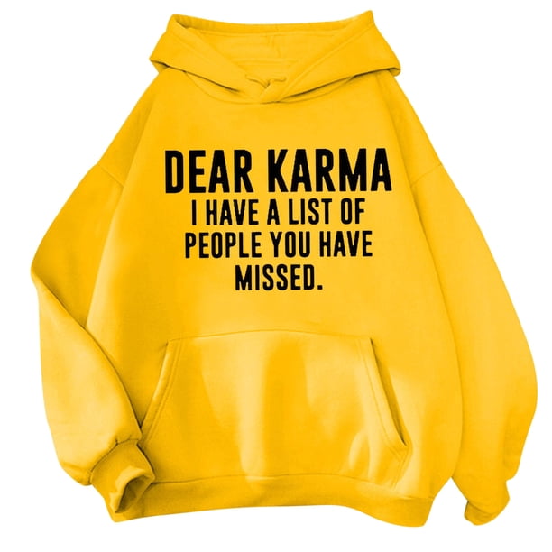 Sudadera con capucha Gibobby para Mujer manga larga Estampado color sólido amarillo XL
