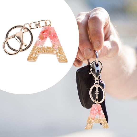 NIAIZEK Pink Handbag Accessories Charms Women Letter Keychain 1 PCS for Everyday Use