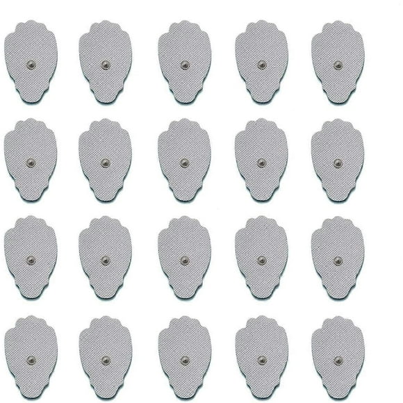 TENS/EMS Unit 20 Snap Tens Unit Electrode Pads Large Premium Replacement Tens Electrodes Reusable up to 25 Times per Electrode