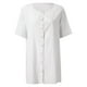 thumbnail image 4 of Camiseta de manga corta con cuello en V para mujer - Top liso - Poliéster - Informal/Día a día - Primavera - S-XXL, 4 of 5