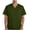 Army Green, variant on Mens Scrub Tops Soft Stretch Short Sleeve V Neck Nursing Tops with 2 Pockets