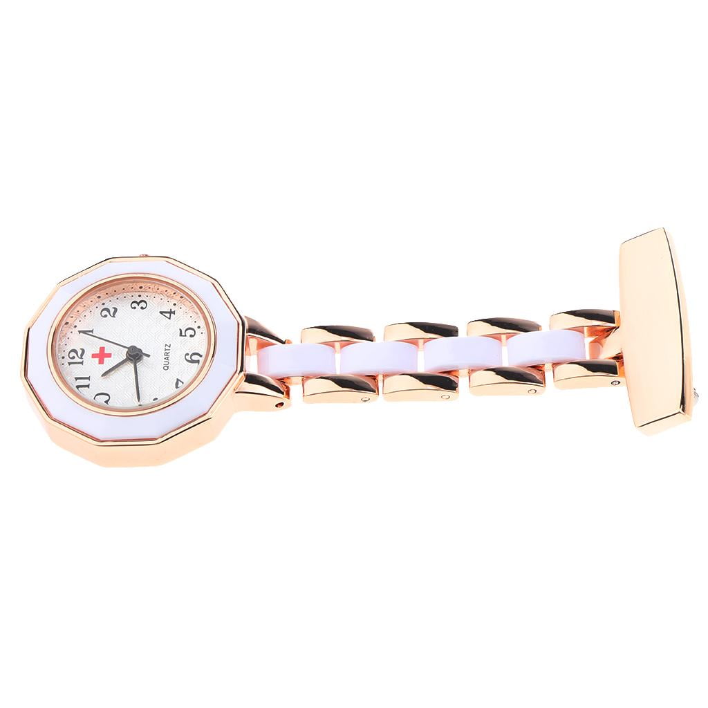 Reloj Collar Pin Fob De Bolsillo Reloj Prendedor De Broche De Tunica De Paramedico Doctor Enfermera De Floral Rhinestone Salvador reloj de bolsillo Walmart en linea