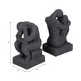 thumbnail image 7 of Sagebrook Home Polyresin Thinking Man Bookends Set - Enhance Your Shelves, 7 of 7