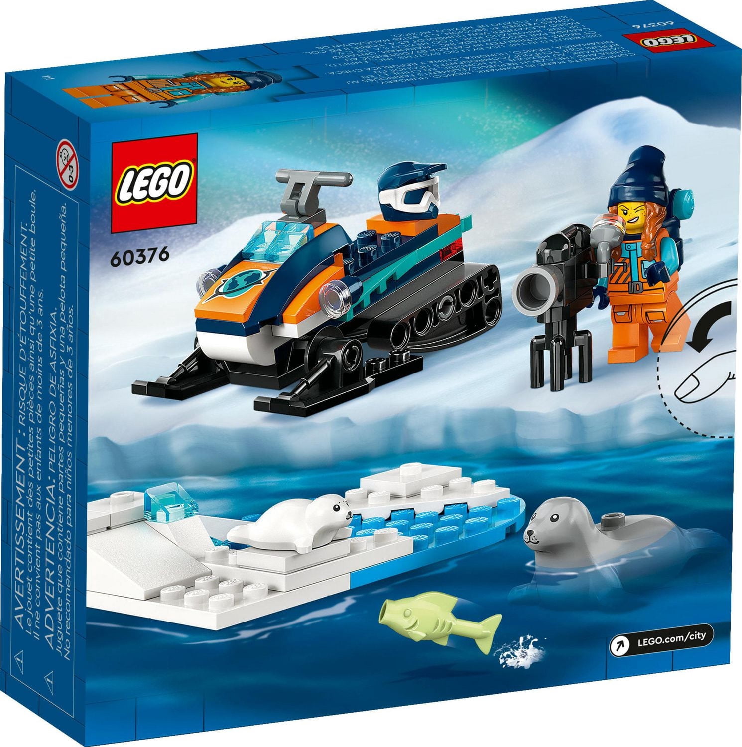 LEGO City Arctic Explorer Snowmobile 60376 Building Toy Set