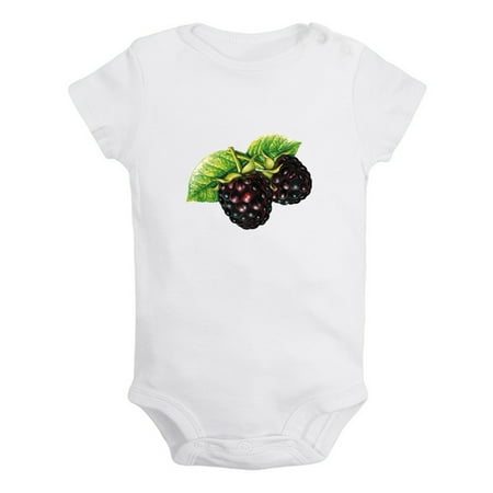 

Fruit Blackberry Image Print Rompers For Babies Newborn Baby Unisex Bodysuits Infant Jumpsuits Toddler 0-24 Months Kids One-Piece Oufits (White 12-18 Months)