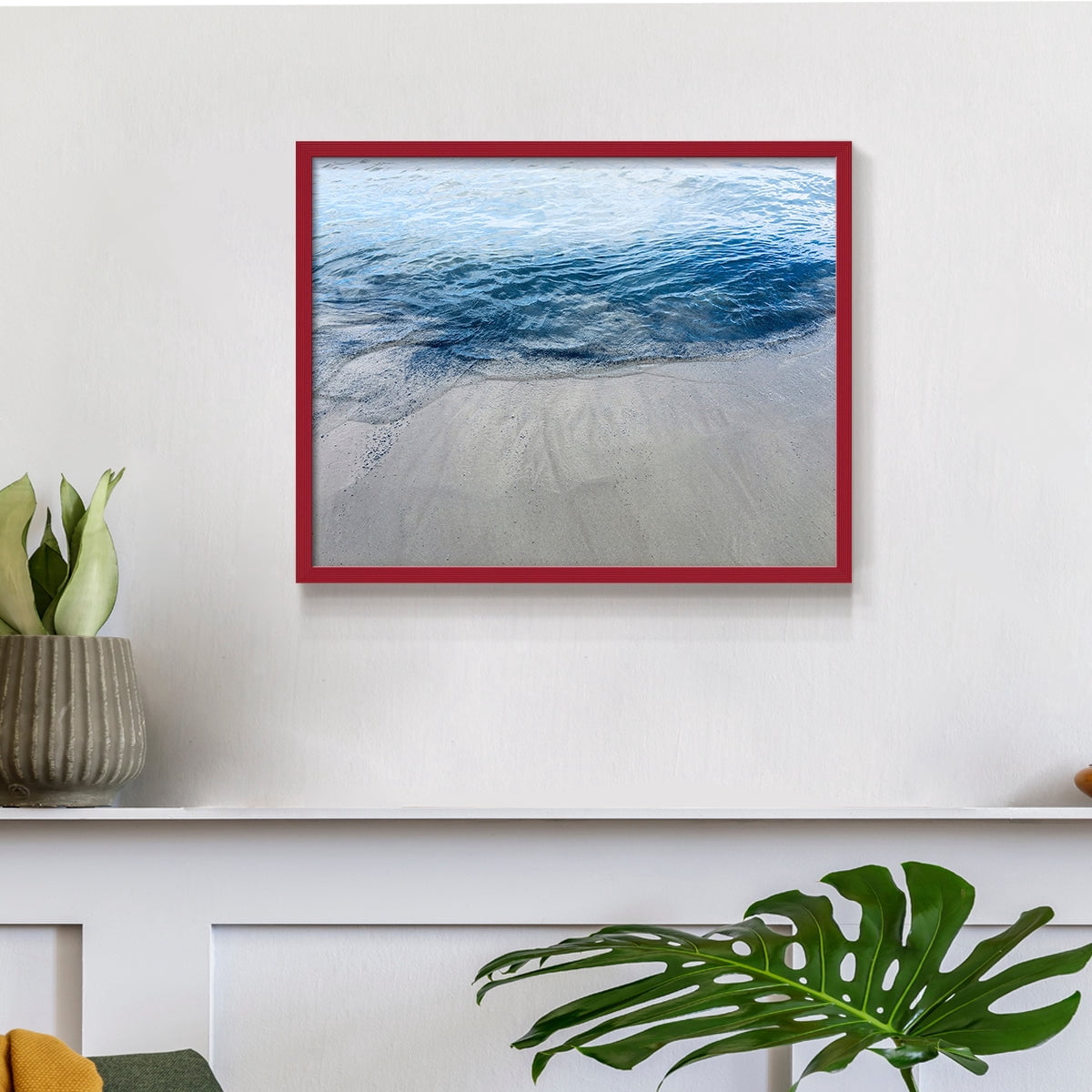 Aegean Blue Water by Nan - Restickable Framed Giclée Print