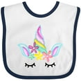 thumbnail image 3 of Inktastic Unicorn Face Girls Baby Bib, 3 of 4