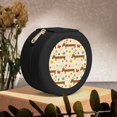 thumbnail image 6 of Yiaed Dachshund Dog And Flower Print Travel Jewelry Case Bridesmaid Gift Boxes Jewelry Travel Organizer Small Round Jewelry Box Mini Storage-Black, 6 of 7