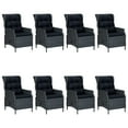 thumbnail image 3 of vidaXL Reclining Garden Chair with Cushions Poly Rattan Dark Grey, 3 of 5