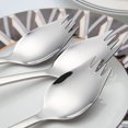 thumbnail image 4 of Tenedor 2 en 1 Cateissary Cuchara para ensalada Acero inoxidable Plata S, 4 of 6