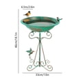 thumbnail image 3 of NWOKYZGH Vintage Metal Bird Bath, Birdbaths with Cast Iron Pedestal, Large Antique Bird Feeder for Outdoors Garden Patio Decor, 3 of 6