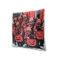 thumbnail image 3 of Halloween Red Devil and Pumpkin Throw Pillow Covers 18x18 Inch 2 Packs Decorative Square for Living Room Couch Bed Sofa, 3 of 6