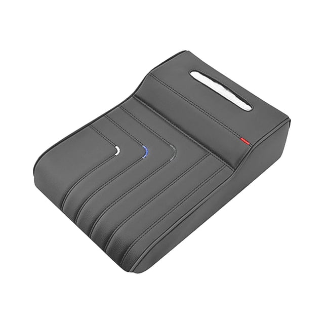 Car Armrest Organizer With Tissue Holder & Memory Foam Cushion Universal Central Console Extender & Thickener For Enhanced Comfort & Storage Solutions Upholstery Brush