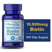 (2 pack) Puritans Pride Biotin 10000 mcg100 Softgels