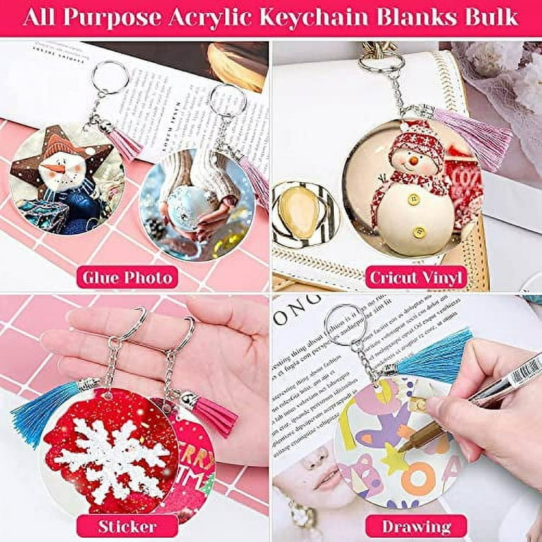 3 Acrylic Ornament Blanks Acejoz 36Pcs Clear Round Acrylic Christmas  Ornament Blanks with Hole for Craft