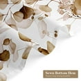 thumbnail image 4 of Brown Floral Shower Curtain, Modern Plants Botanical Fabric Cloth Shower Curtains for Rustic Vintage Bathroom Decor, Fall Watercolor Tan Eucalyptus Leaf, 72x72, 4 of 6
