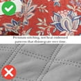 thumbnail image 6 of Southshore Fine Living, Inc. Full or Queen Quilt Bedding Set 7-Pieces with 2 Pillow Shams, 2 Euro Shams, 2 Throw Pillows; Boho Bedding Set, Queen or Full Size Quilts for Bed, Jacobean Red, 6 of 9