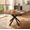 43-59" Brown,Black 01, variant on Ciphrias Extendable Round Dining Table 43-59 Inch, Marble Veneer Top with Storage Shelf Gold Metal Frame for Dining Room Kitchen