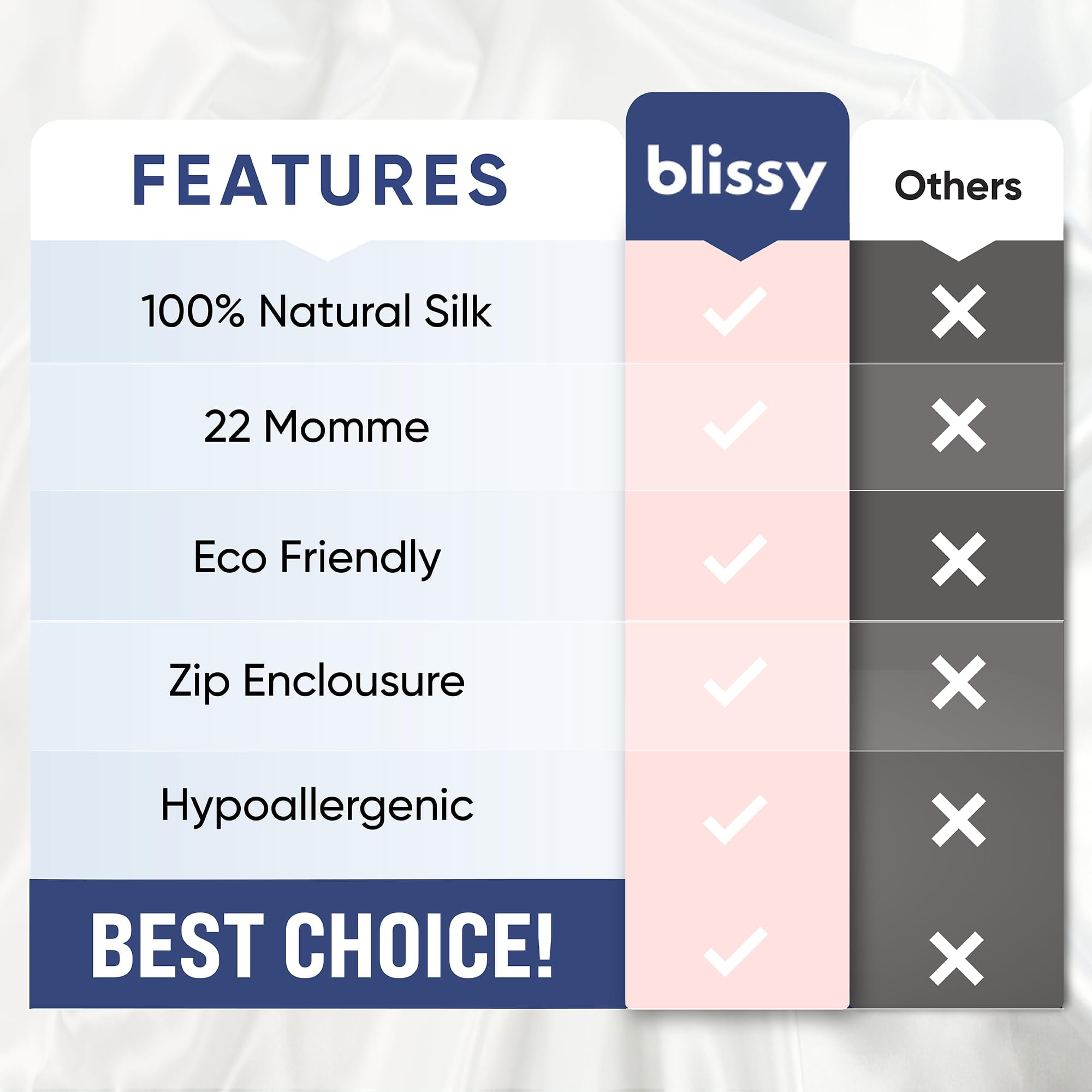 Blissy Silk Pillowcase - King