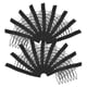 thumbnail image 5 of Peines para pelucas, 50 piezas de pinzas de 7 dientes, dientes de acero con tela, peines para postizos, accesorios para pelucas, herramientas negras., 5 of 6