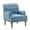 Blue, variant on Wooden Armchair Nailhead Trim Carved Legs Comfy Accent Chair Tufted Back Home Living Room Blue