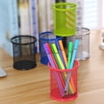 thumbnail image 2 of Sylvtty 4Pcs Desk Simple Practical Round Grid Metal Pen Holder Container Storage Box, 2 of 7