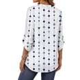 thumbnail image 5 of Fantaslook Roll Up Blouses for Women Dressy Casual Long Sleeve Tunic Tops V Neck Shirts Work Blouses, 5 of 9