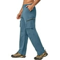 thumbnail image 5 of Little Donkey Andy Men's Quick Dry UPF 50+ Cargo Pants, Stretch Lightweight Outdoor Hiking Pants Gray Dawn XXXL, 5 of 7