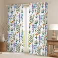 thumbnail image 2 of Homewish Teens Colorful Flowers Blackout Curtains Set of 2 (52x84 Each),Spring Garden Window Curtains,Chic Floral Blossoms Curtains and Drapes,Ultra Soft Home Decor, 2 of 6